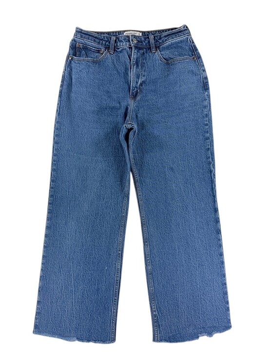 Abercrombie & Fitch Denim - Women's Abercrombie & Fitch '90s Relaxed High Rise Wide Leg Jeans Size 30 Blue